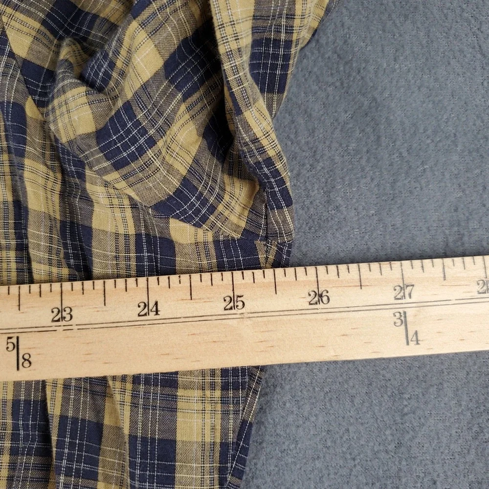 Wrangler Western Shirt Plaid Long Sleeve Pearl‎ Snap Front Mens XL